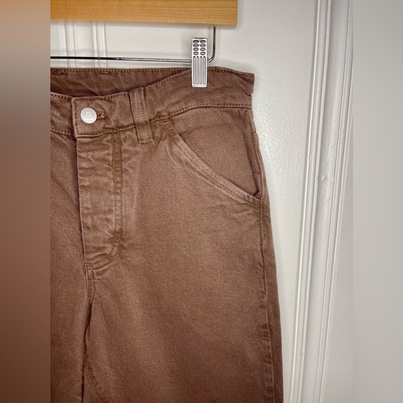 Zara workwear denim pants in chocolate brown, 30” waist. - Picture 5 of 7